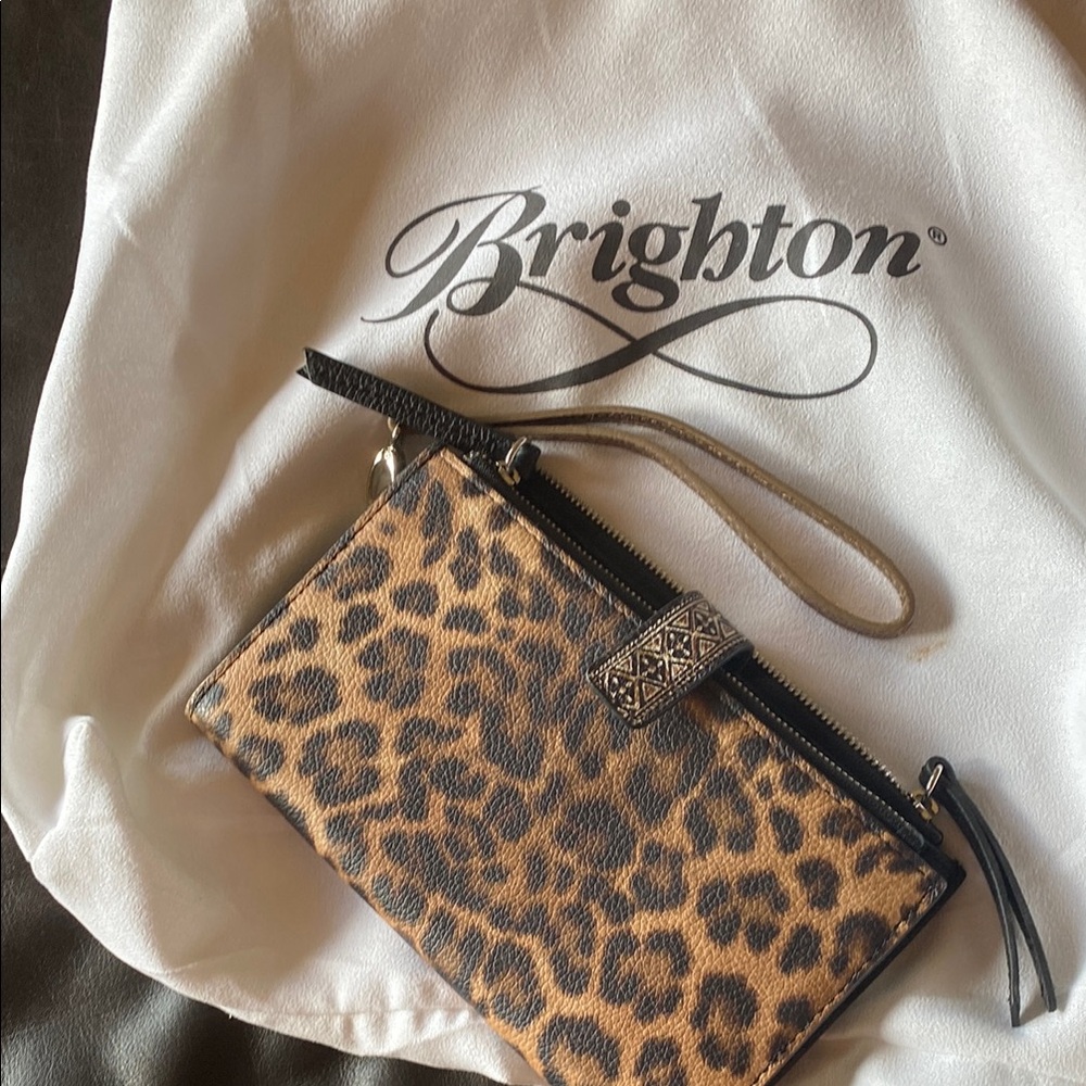 Brighton Brown and Black Leopard Print Clutch
